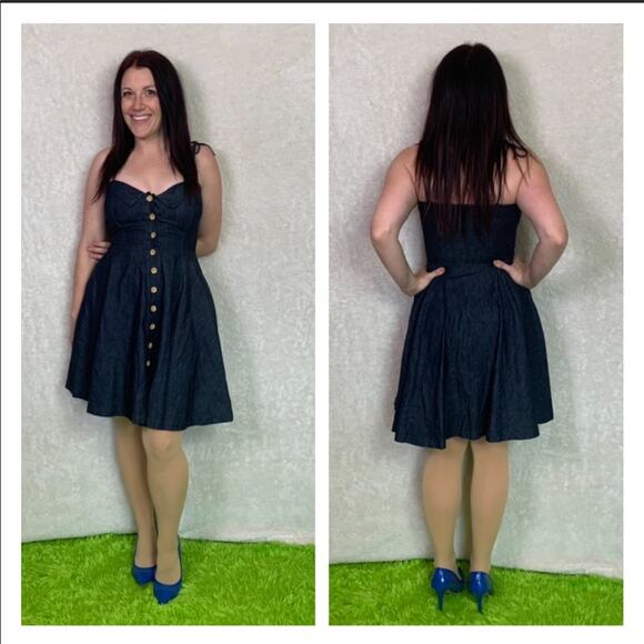 Jenny Yuen designer button down jean dress, small - Picture 1 of 6